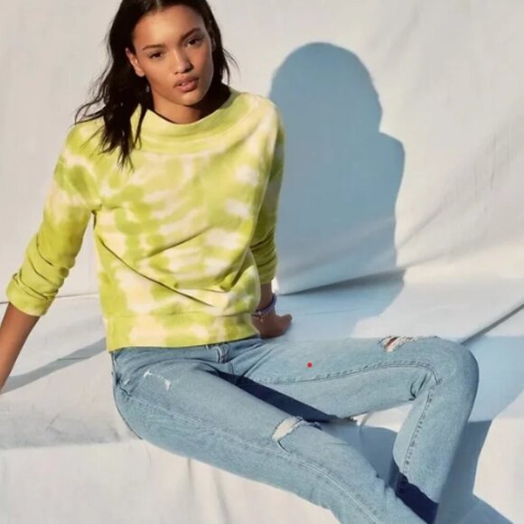 Anthropologie Tops - Anthropologie| Pilcro | Elayna Yellow Tie Dye Pullover Jumper Sweatshirt  Medium